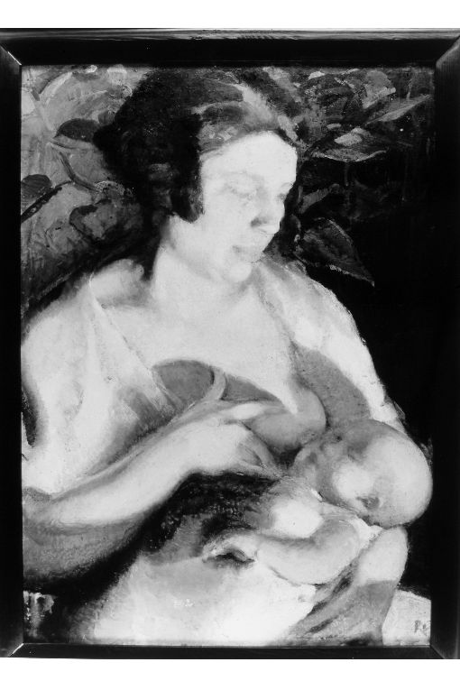 Maternita' (dipinto) di Re Geremia (sec. XX)