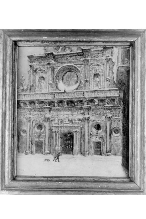 Santa Croce sotto la neve (dipinto) di Massari Michele (sec. XX)