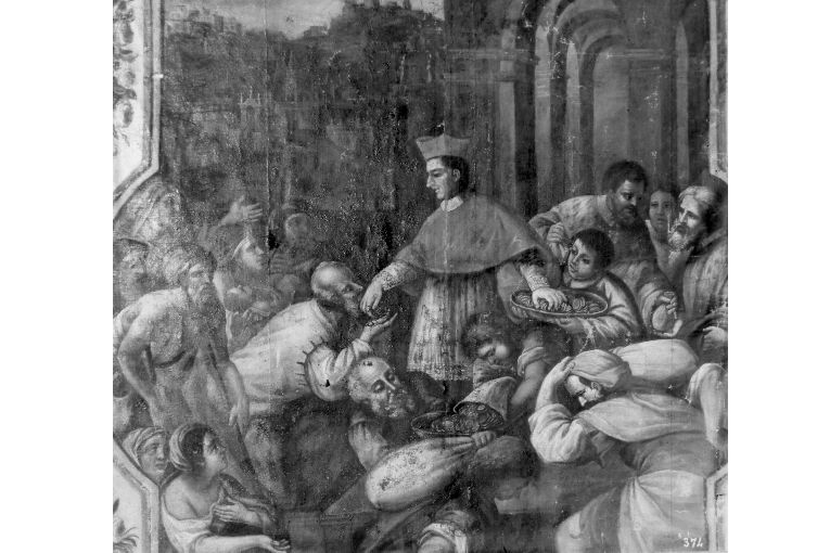 Elemosina di san Carlo Borromeo (dipinto) - ambito pugliese (sec. XVIII)