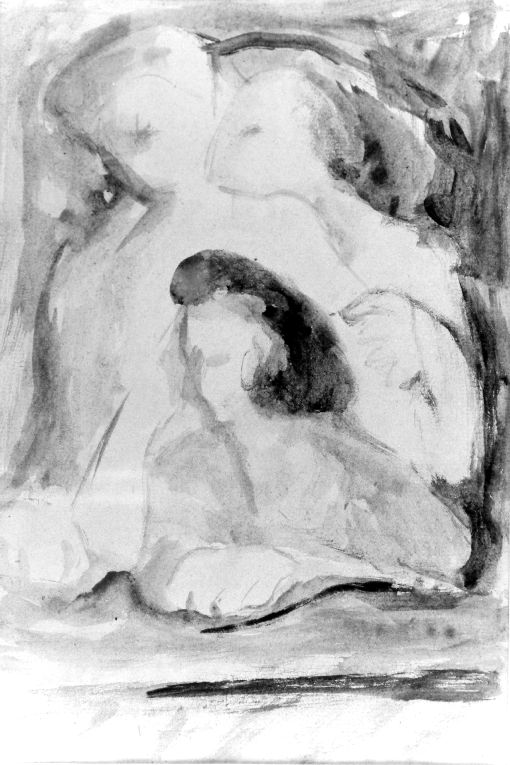 Figure femminili (dipinto) - ambito salentino (prima metà sec. XX)