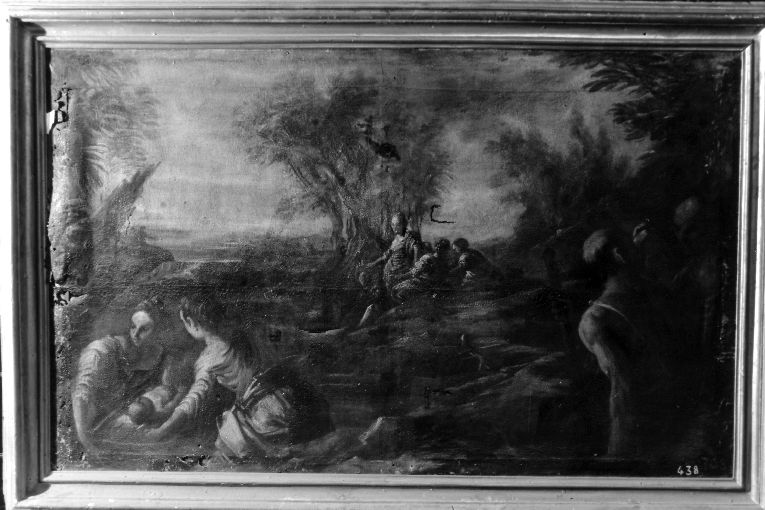 Mosè salvato dalle acque (dipinto) - ambito pugliese (sec. XVIII)