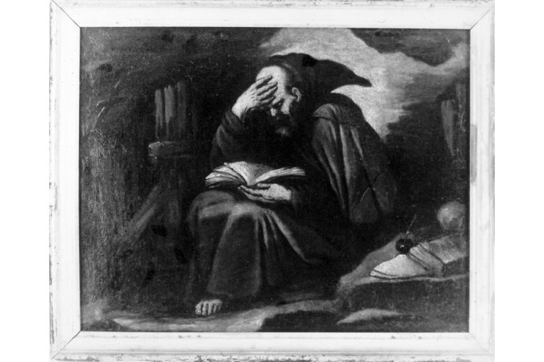 Eremita che legge (dipinto) - ambito pugliese (seconda metà sec. XVII)