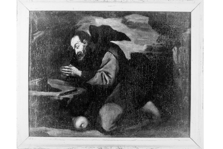 Eremita che prega (dipinto) - ambito pugliese (seconda metà sec. XVII)