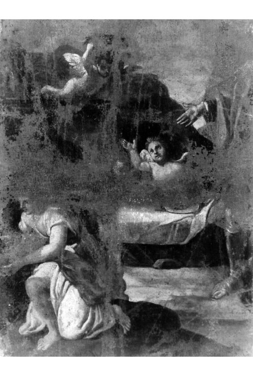 Scena sacra non identificabile (dipinto, frammento) - ambito pugliese (sec. XVIII)