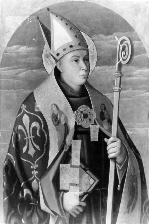 San Ludovico di Tolosa (dipinto) di Santacroce Girolamo (sec. XVI)