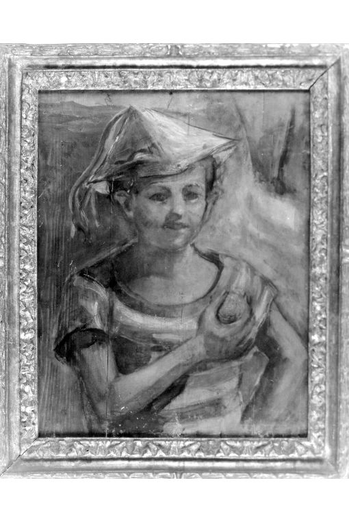 Ragazzo con la mela (dipinto) di Barbieri Carlo (sec. XX)