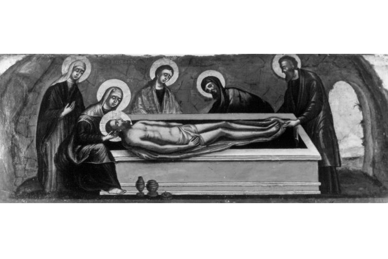 Compianto sul Cristo morto (dipinto) di Bogdano Demetrio (sec. XX)