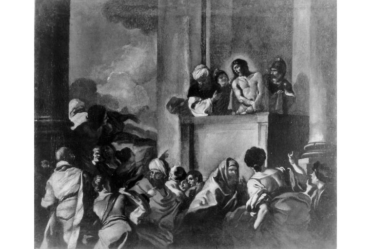 Pilato mostra Cristo al popolo (dipinto) di De Mura Francesco (bottega) (sec. XVIII)