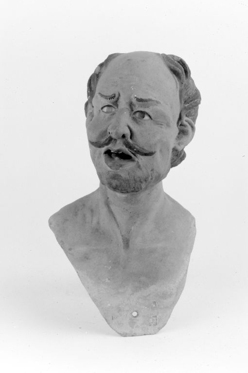 Testa di uomo baffuto (scultura) - ambito salentino (sec. XVIII)