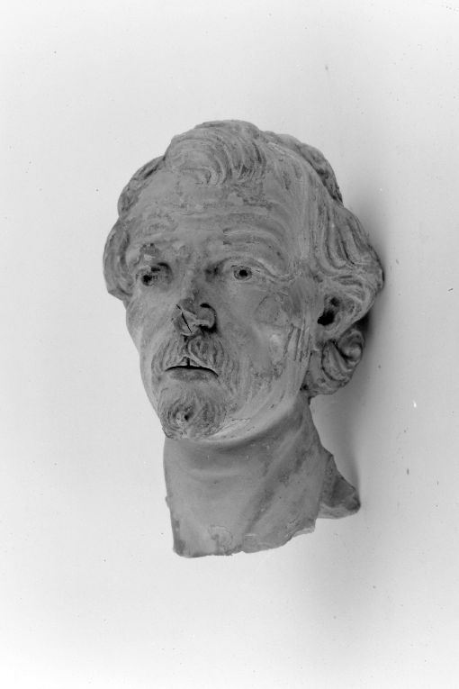 Testa di uomo baffuto (scultura) - ambito salentino (sec. XIX)