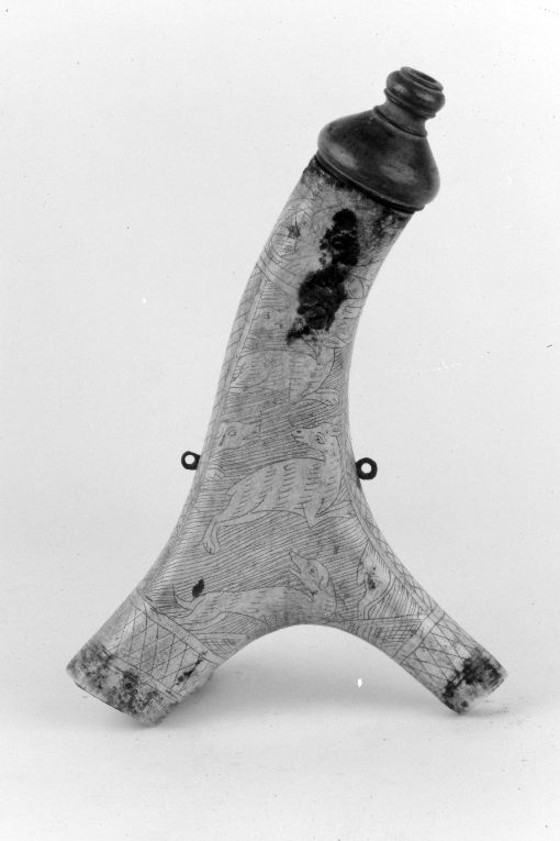 fiasca per la polvere da sparo - ambito Italia meridionale (sec. XVII)