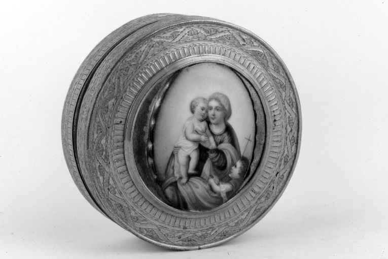 Madonna con Bambino e san Giovannino (scatola) - ambito Italia meridionale (sec. XIX)