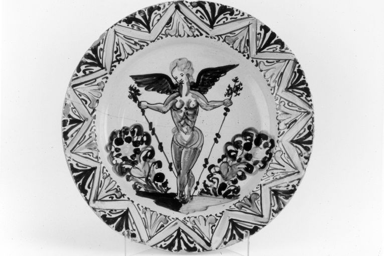 Angelo (piatto) - manifattura salentina (ultimo quarto sec. XVII)