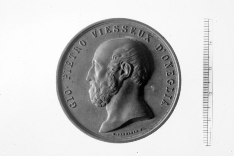 Ritratto di Gian Pietro Viesseux (recto)/ (medaglia) di Ferraris Giuseppe (sec. XIX)