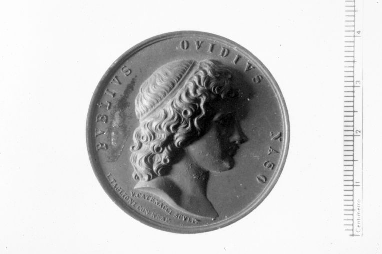 Ritratto di Publio Ovidio Nasone (recto)/ / Pegaso (verso) (medaglia) di Taglioni L, Catenacci Vincenzo, Arnaud A (seconda metà sec. XIX)