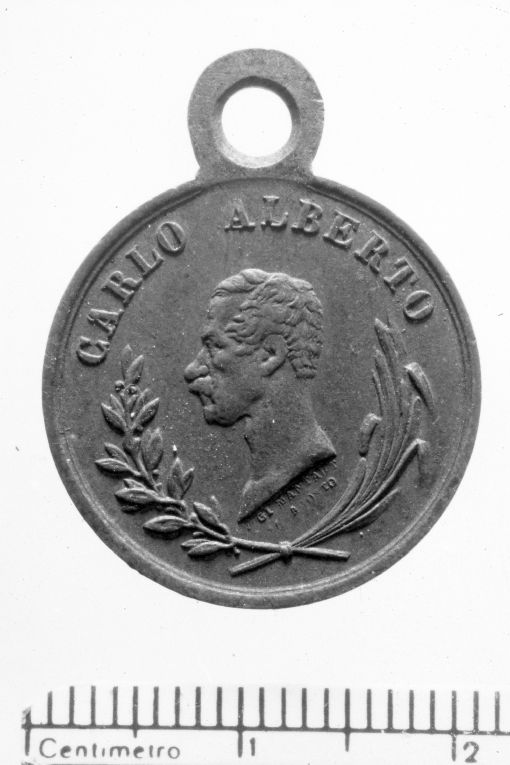 Ritratto di Carlo Alberto di Savoia (recto)/ (medaglia) - ambito piemontese (sec. XIX)