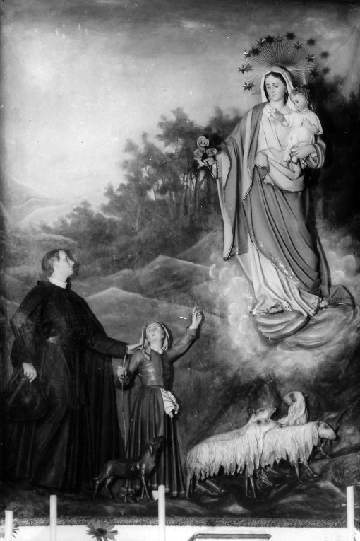 apparizione della Celimanna, apparizione della Madonna (rilievo) di Manzo Giuseppe (sec. XIX)