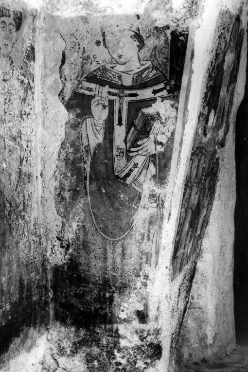 Santo vescovo (dipinto) - ambito Italia meridionale (fine/inizio secc. XIV/ XV)