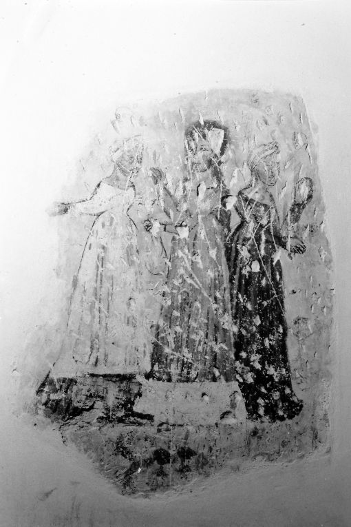 tre figure femminili (dipinto) - ambito salentino (seconda metà sec. XV)