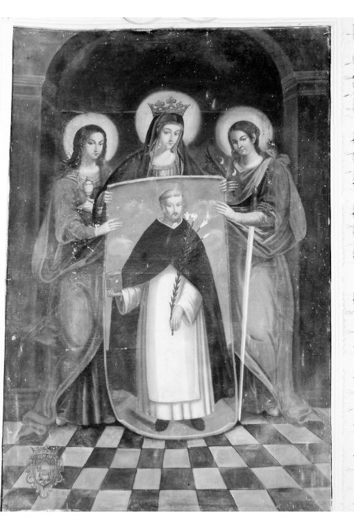 trasporto dell'immagine di San Domenico a un monaco di Soriano (dipinto) - ambito salentino (sec. XVIII)