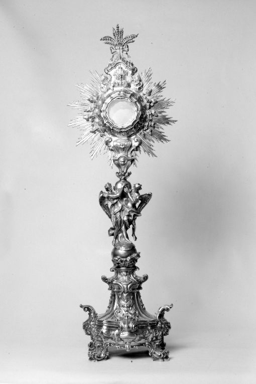 ostensorio - a raggiera - ambito napoletano (sec. XVIII)