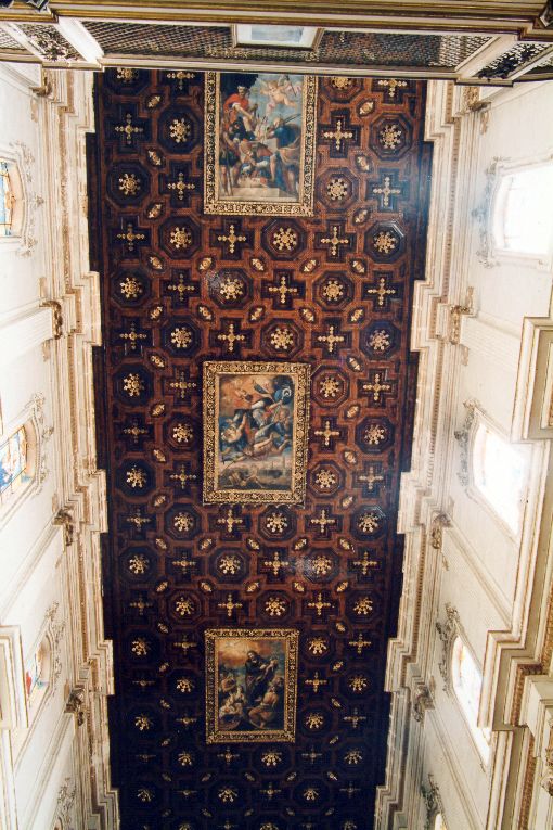 soffitto a cassettoni - manifattura Italia meridionale (sec. XVII)