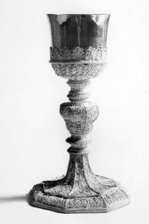 calice - manifattura napoletana (fine/inizio secc. XVII/ XVIII)