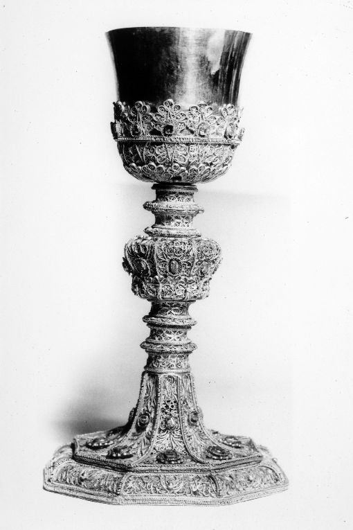 calice - manifattura napoletana (fine/inizio secc. XVII/ XVIII)