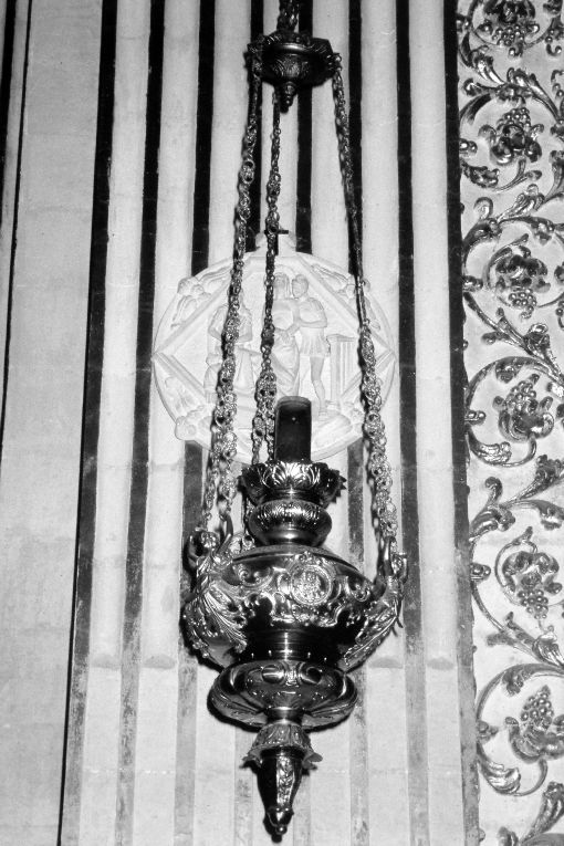 lampada pensile, serie - ambito napoletano (ultimo quarto sec. XIX)