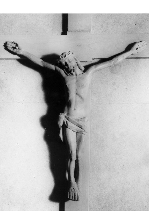 Cristo crocifisso (scultura) di Stuflesser Giuseppe (attribuito) (metà sec. XX)