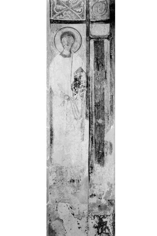 Santo diacono con pisside e turibolo (dipinto) - ambito bizantino (prima metà sec. XIII)