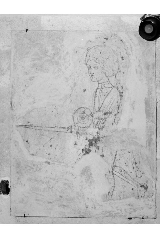ritratto di guerriero (sinopia) - ambito Italia meridionale (sec. XV)