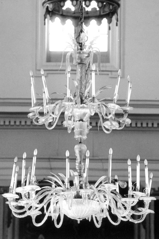 lampadario - produzione veneta (fine/inizio secc. XVIII/ XIX)