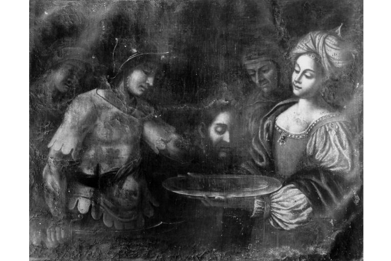 Salome consegna la testa di San Giovanni Battista a Erodiade (dipinto) di De Ribera Jusepe detto Spagnoletto (maniera) (fine sec. XVII)