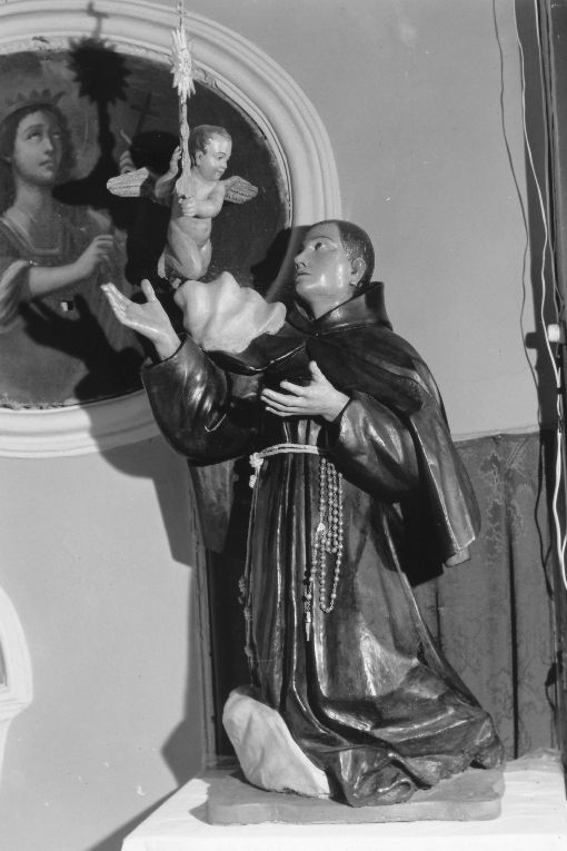 San Pasquale con angelo e ostensorio (statua) - ambito salentino (secc. XVIII/ XIX)