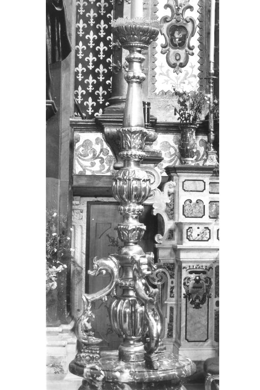 candeliere, coppia - ambito napoletano (seconda metà sec. XVIII)