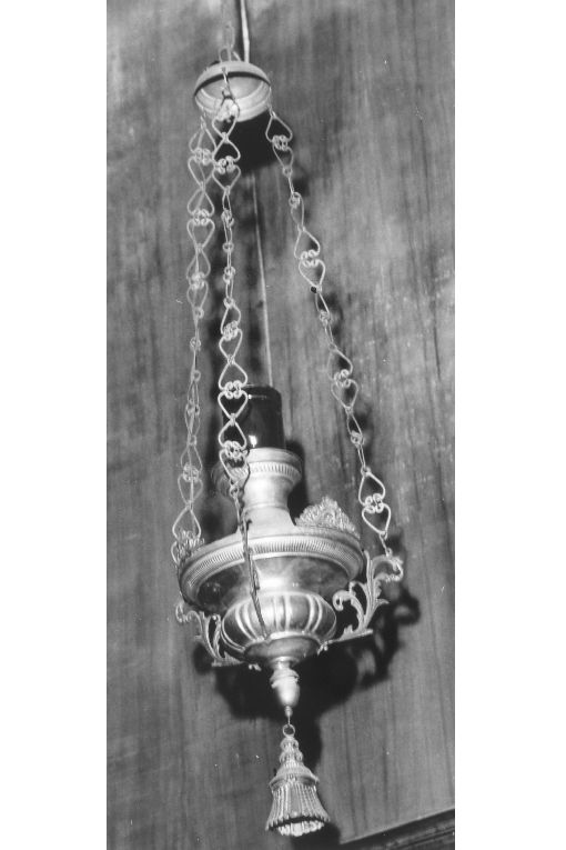 lampada pensile, coppia - ambito napoletano (fine sec. XIX)