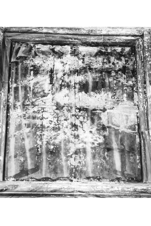 finta finestra con drappo (dipinto) - ambito salentino (seconda metà sec. XVIII)