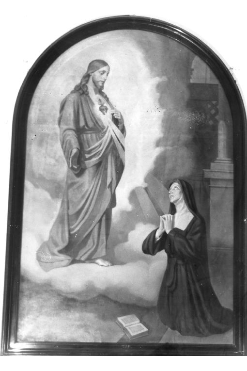 Santa Rita adora il Sacro Cuore di Gesù (dipinto) di Giannattasio P. A (primo quarto sec. XX)