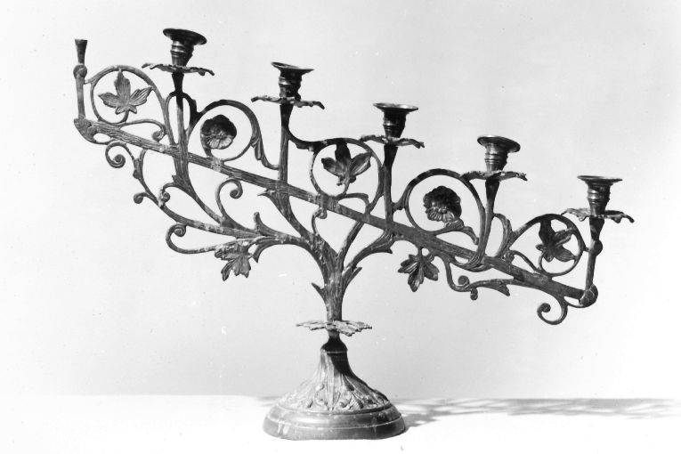 candelabro, coppia - ambito napoletano (sec. XX)