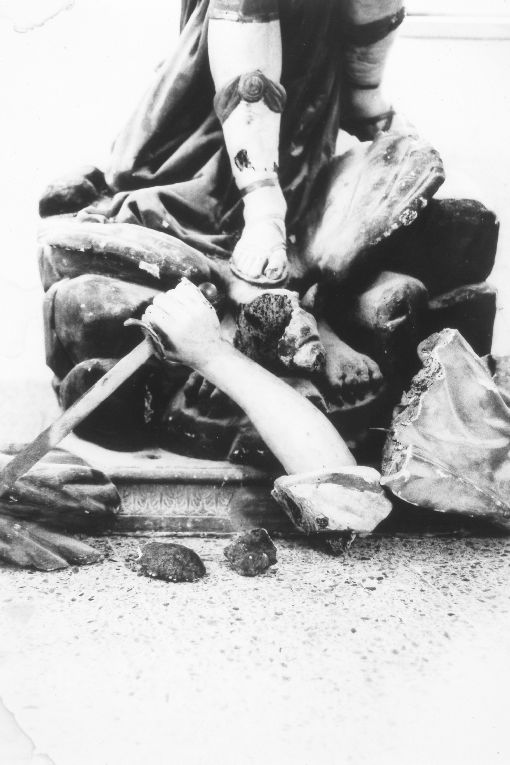 San Michele Arcangelo (statua, frammento) - ambito salentino (sec. XIX)