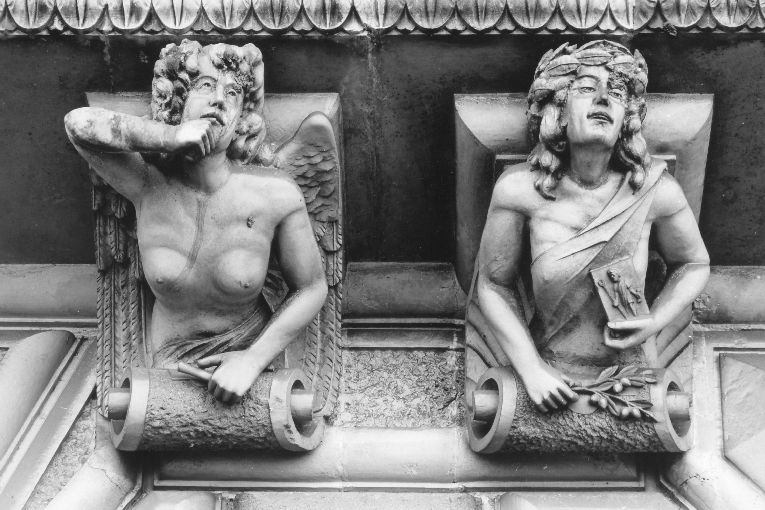 angelo e profeta (mensola, coppia) - ambito salentino (seconda metà sec. XVIII)