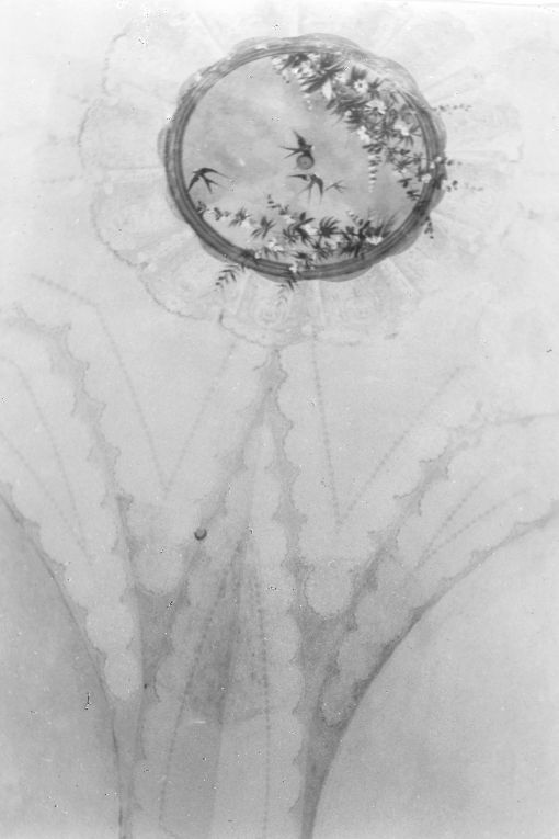 motivo decorativo a finto ricamo (soffitto dipinto, opera isolata) - ambito Italia meridionale (seconda metà sec. XIX)