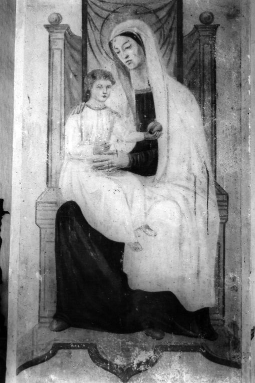 Madonna in trono con Bambino (dipinto) - ambito Italia meridionale (secc. XVI/ XVII)