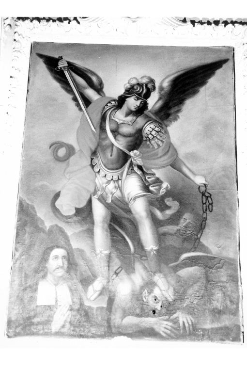 San Michele Arcangelo, San Michele Arcangelo combatte Satana (dipinto) - ambito Italia meridionale (ultimo quarto sec. XVII)