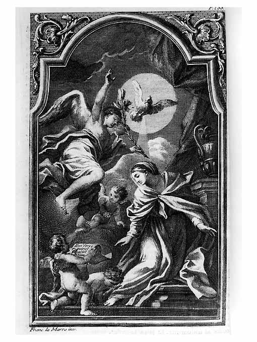 annunciazione (stampa) di Lamarra Francesco (sec. XVIII)