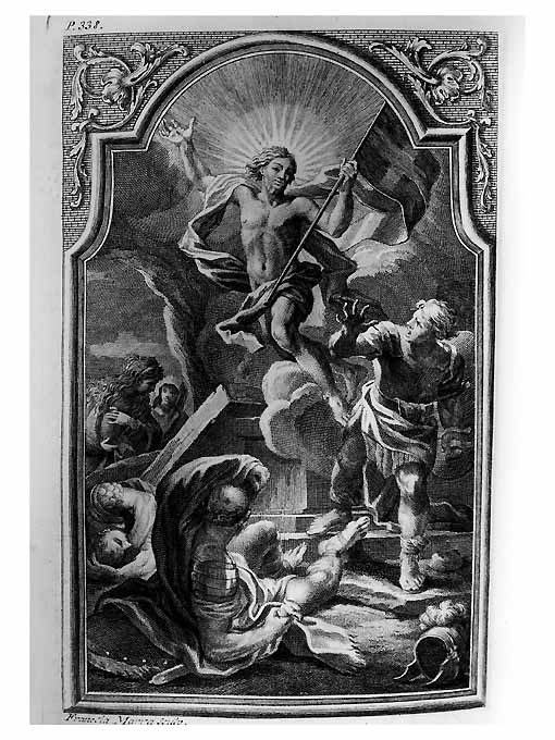 resurrezione di Cristo (stampa) di Lamarra Francesco (sec. XVIII)