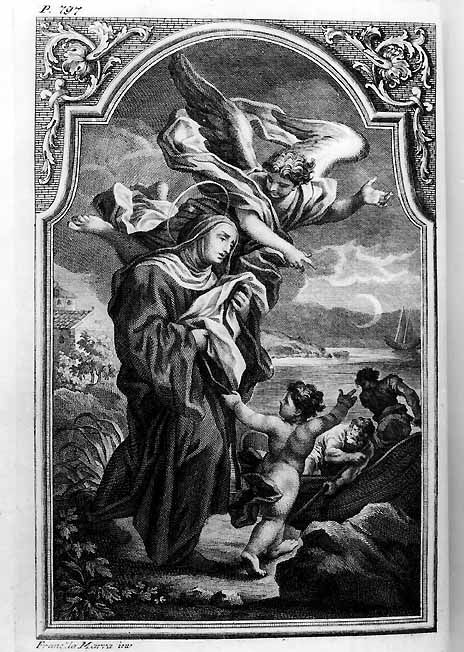 santa Manica (stampa) di Lamarra Francesco (sec. XVIII)