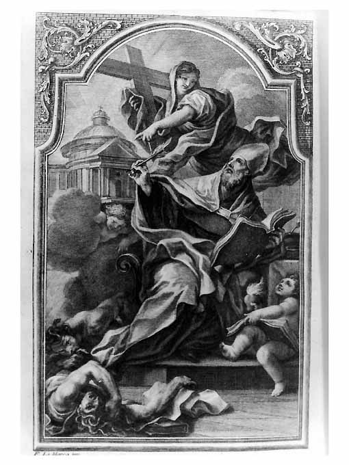 sant'Agostino (stampa) di Lamarra Francesco (sec. XVIII)