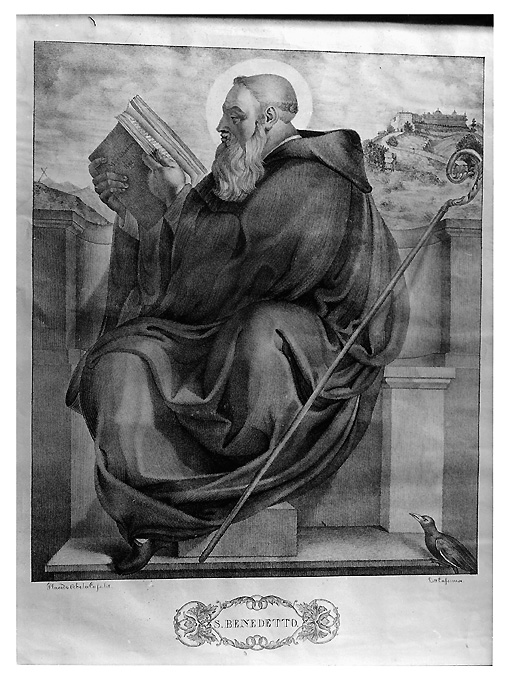 San Benedetto (stampa) di Abela Placido (secc. XIX/ XX)